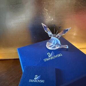 Swarovski Clear Crystal Butterfly on Leaf